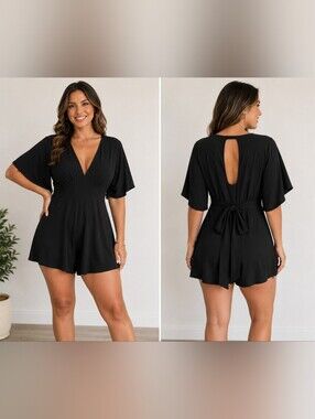 Express Women's Open-Back Tie Romper